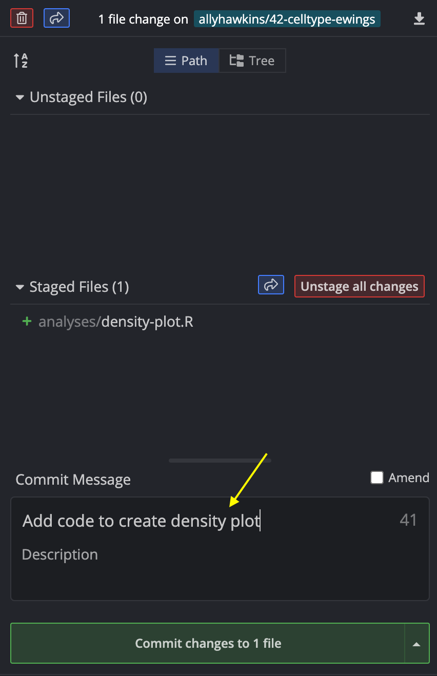 Commit message