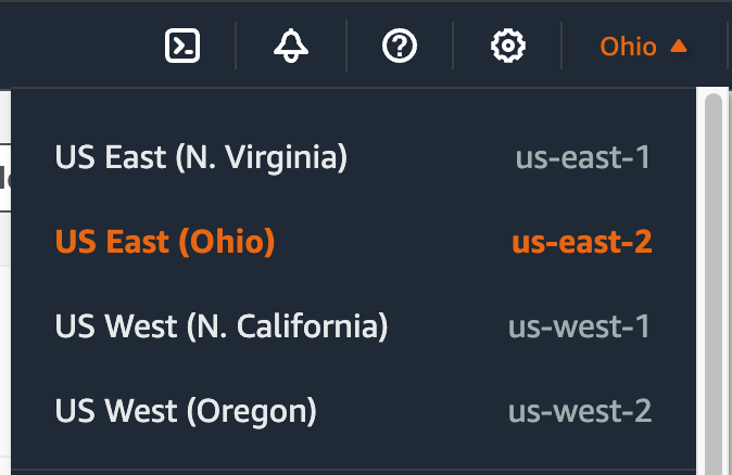 Select region