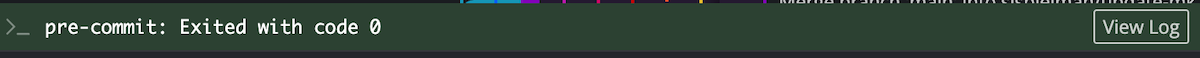Passing pre-commit