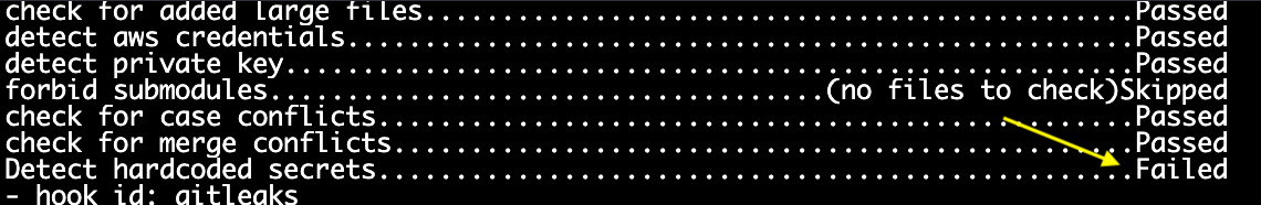 Pre-commit log