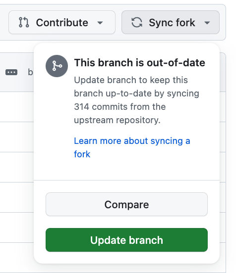 Update branch